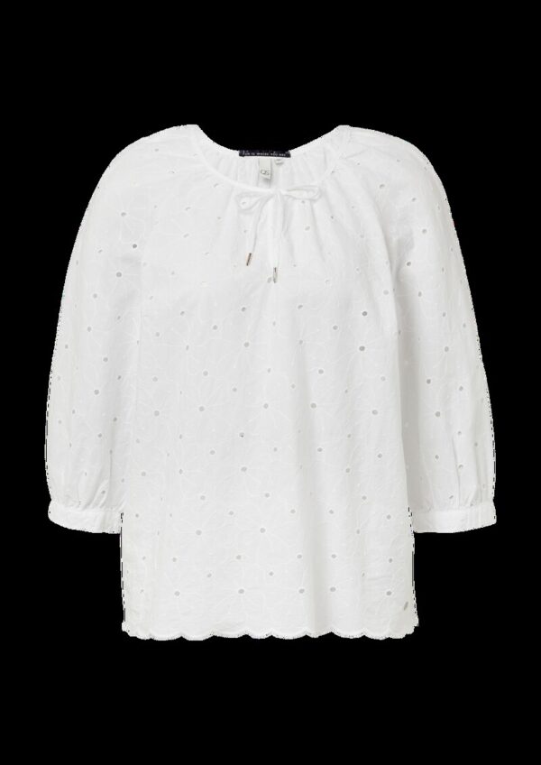 Bluse mit Lochstickerei