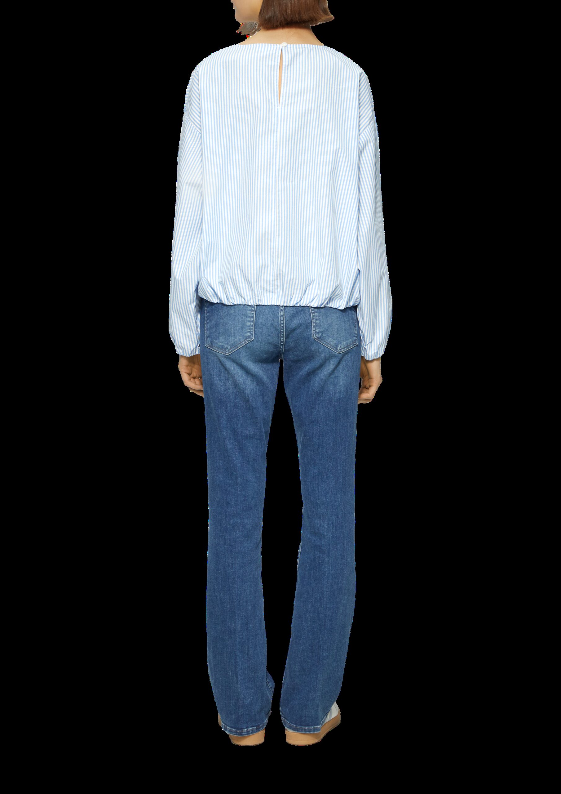 Oversized Baumwollbluse mit Herz-Stickerei