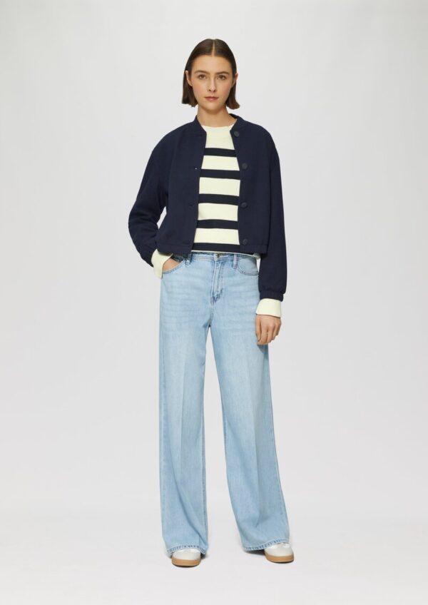 Rundhals-Pullover im Streifenmix