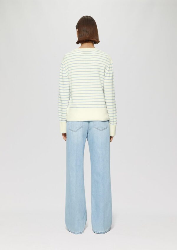 Rundhals-Pullover im Streifenmix