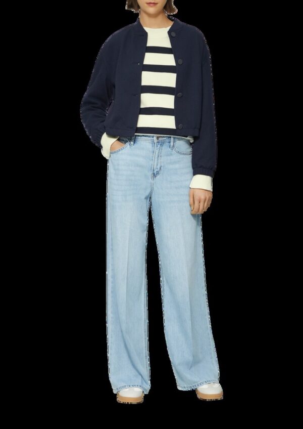 Rundhals-Pullover im Streifenmix