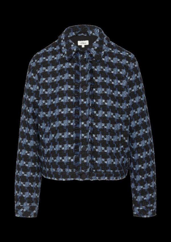 Gemusterte Bouclé-Jacke