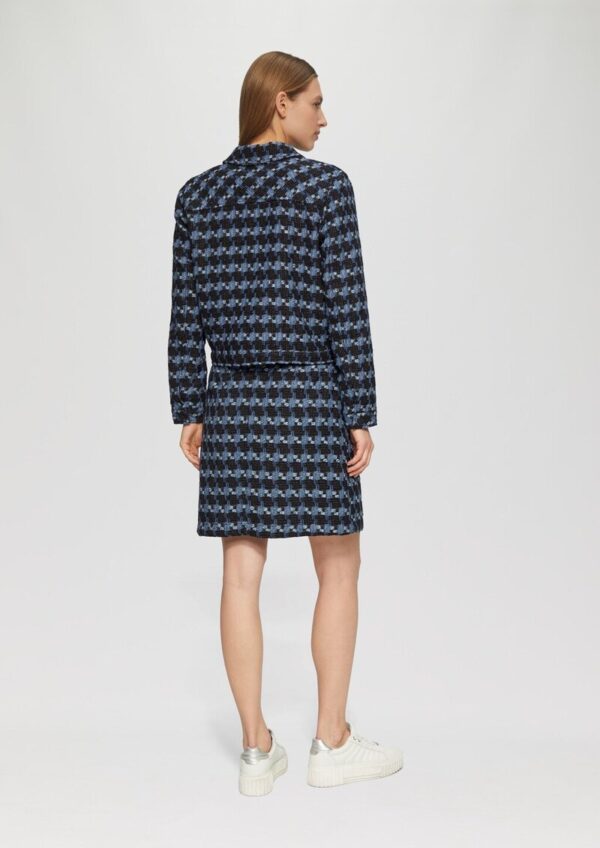 Gemusterte Bouclé-Jacke