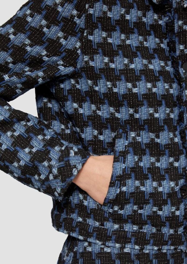 Gemusterte Bouclé-Jacke