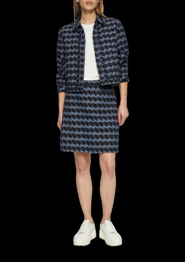 Gemusterte Bouclé-Jacke