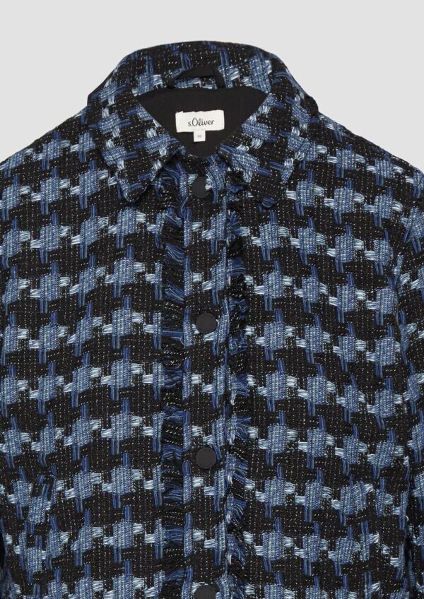 Gemusterte Bouclé-Jacke