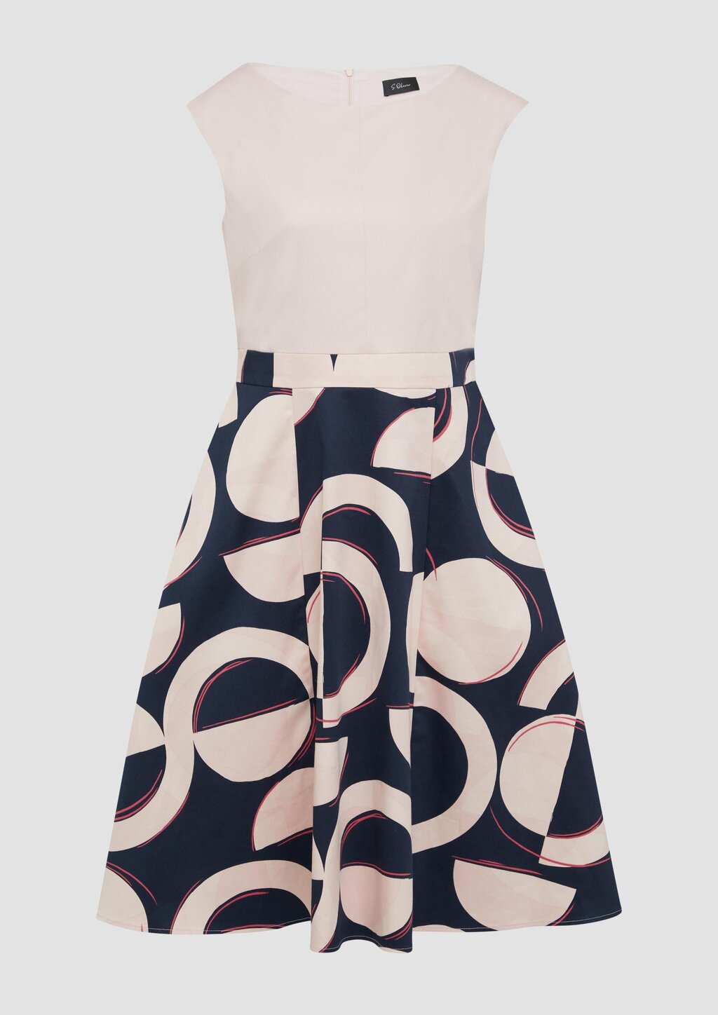 Ausgestelltes Etuikleid aus Baumwollmix