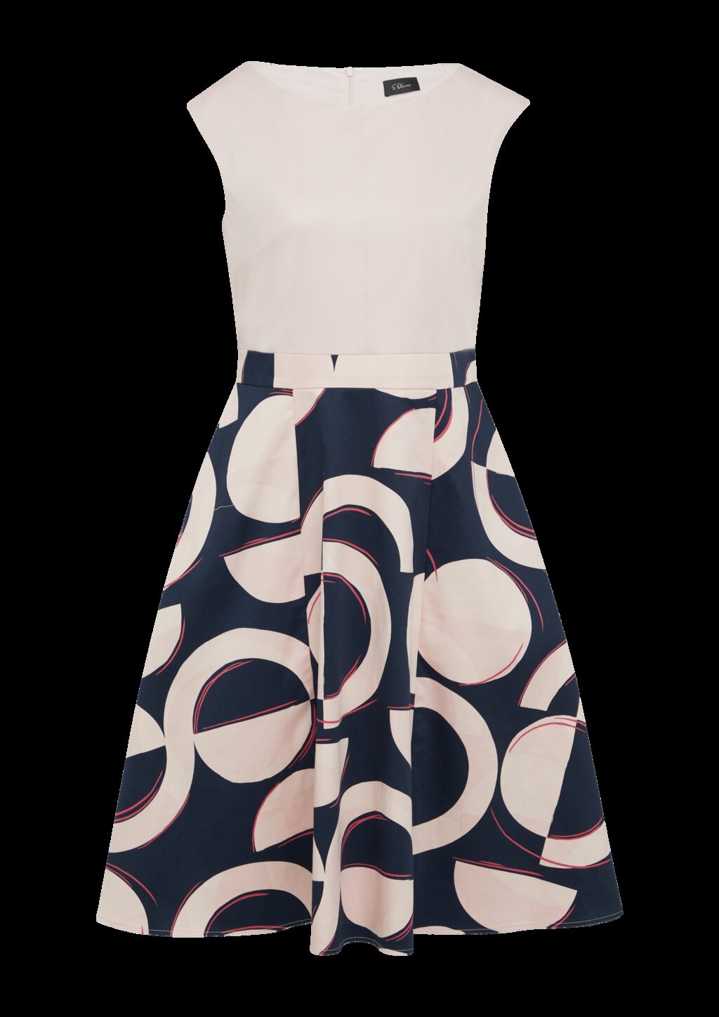 Ausgestelltes Etuikleid aus Baumwollmix