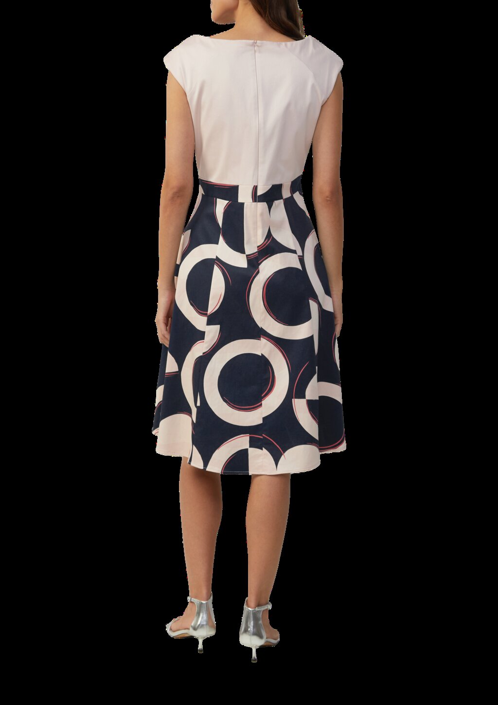 Ausgestelltes Etuikleid aus Baumwollmix