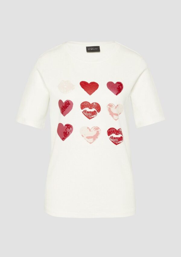 Baumwollshirt im Loose Fit mit Artwork