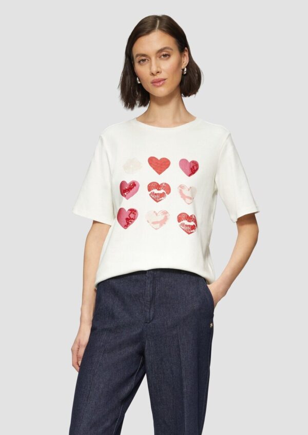 Baumwollshirt im Loose Fit mit Artwork