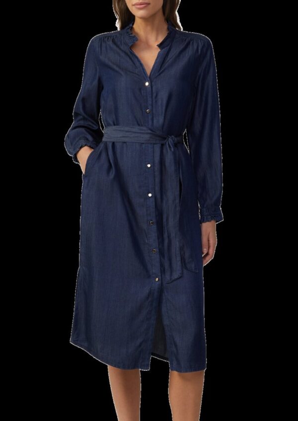 Hemdblusenkleid in Denim-Optik