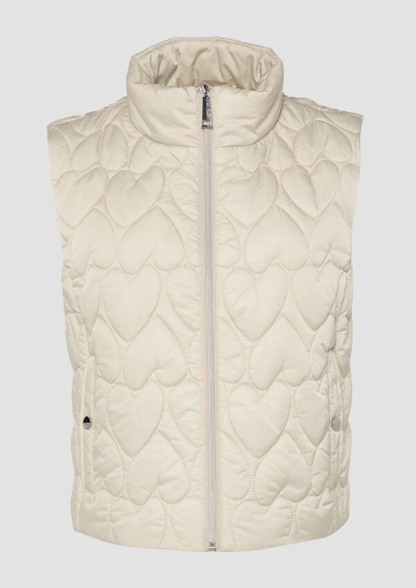 Verkürzte Steppweste mit Herzmuster