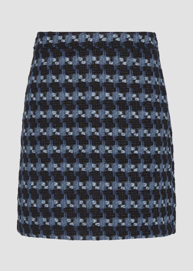 Gemusterter Bouclé-Rock