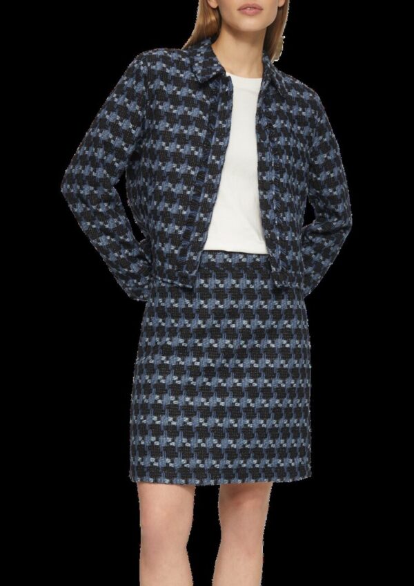 Gemusterter Bouclé-Rock