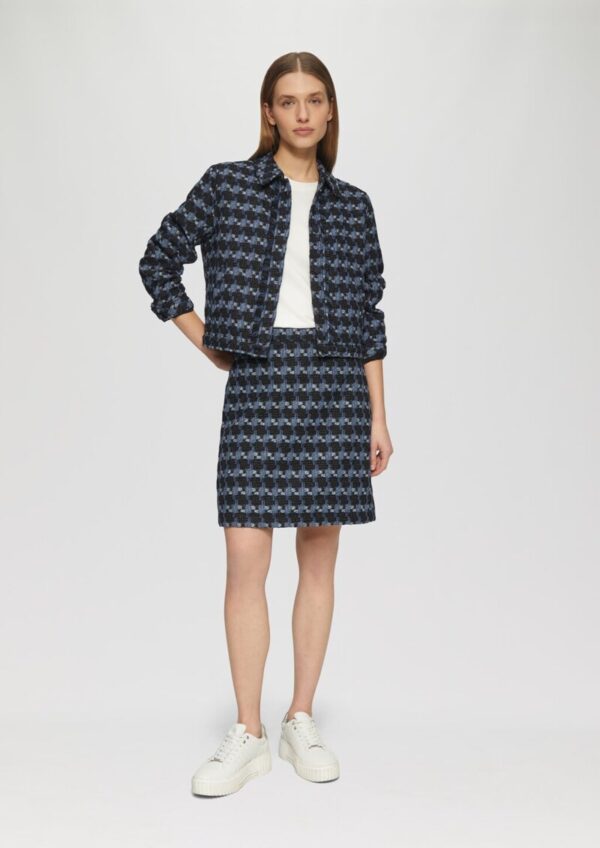 Gemusterter Bouclé-Rock