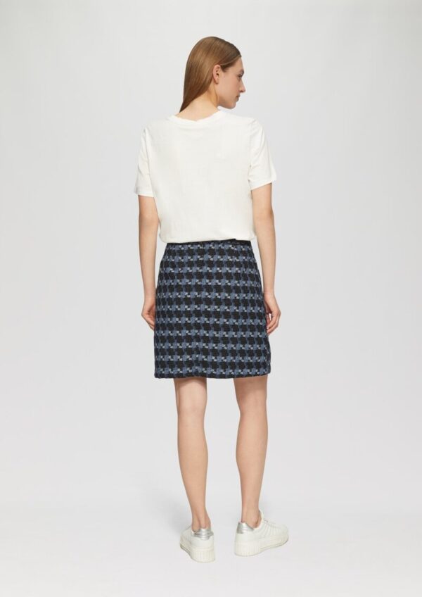 Gemusterter Bouclé-Rock