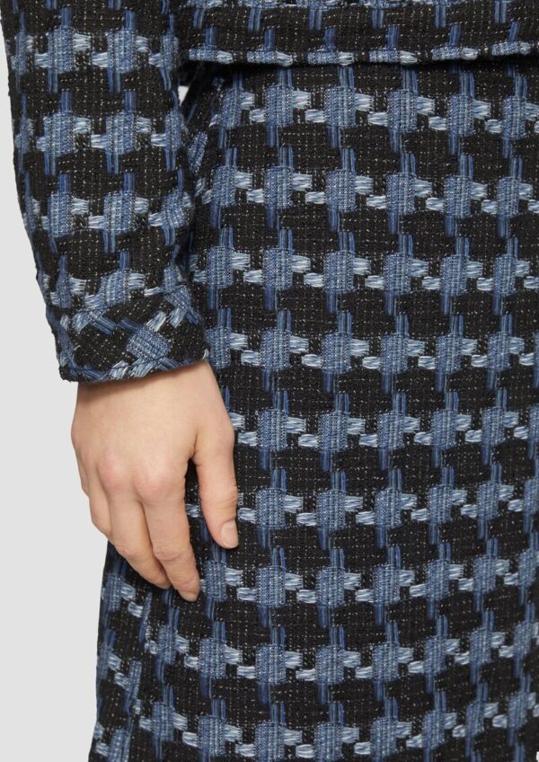 Gemusterter Bouclé-Rock