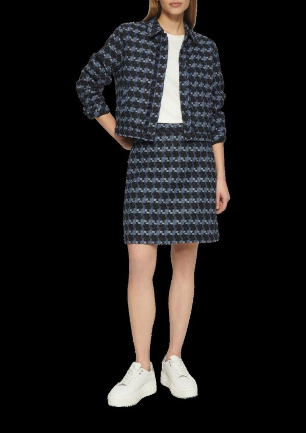 Gemusterter Bouclé-Rock