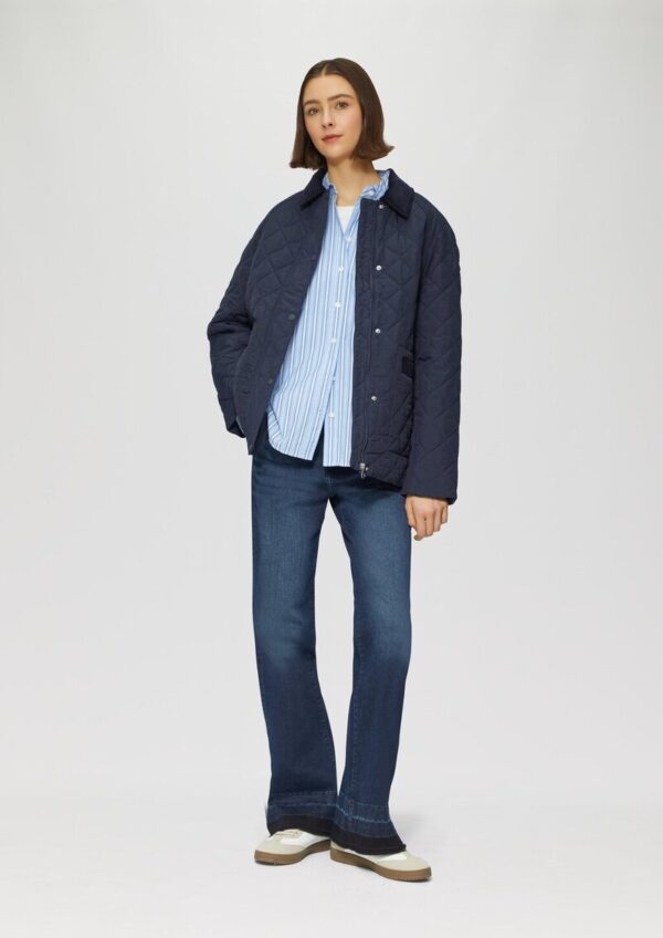 Popeline-Bluse im Relaxed Fit mit Streifenmix