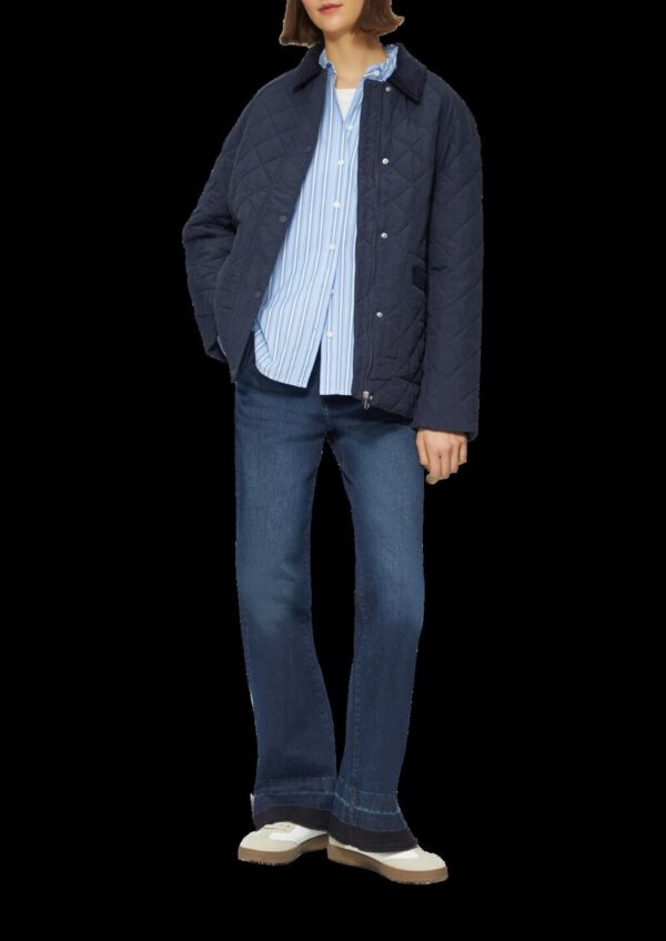 Popeline-Bluse im Relaxed Fit mit Streifenmix