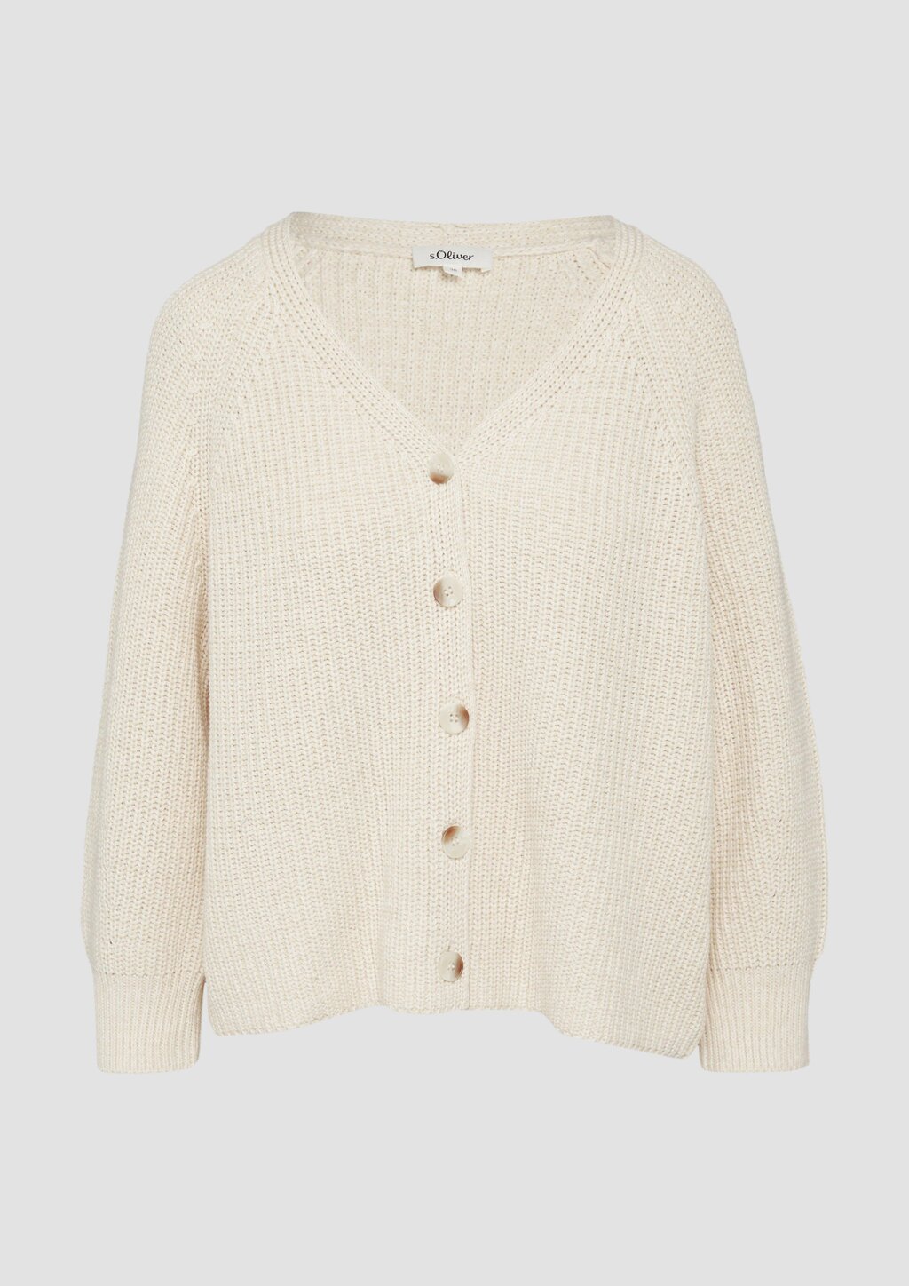 Strukturierter Cardigan im Relaxed Fit aus Baumwollmix