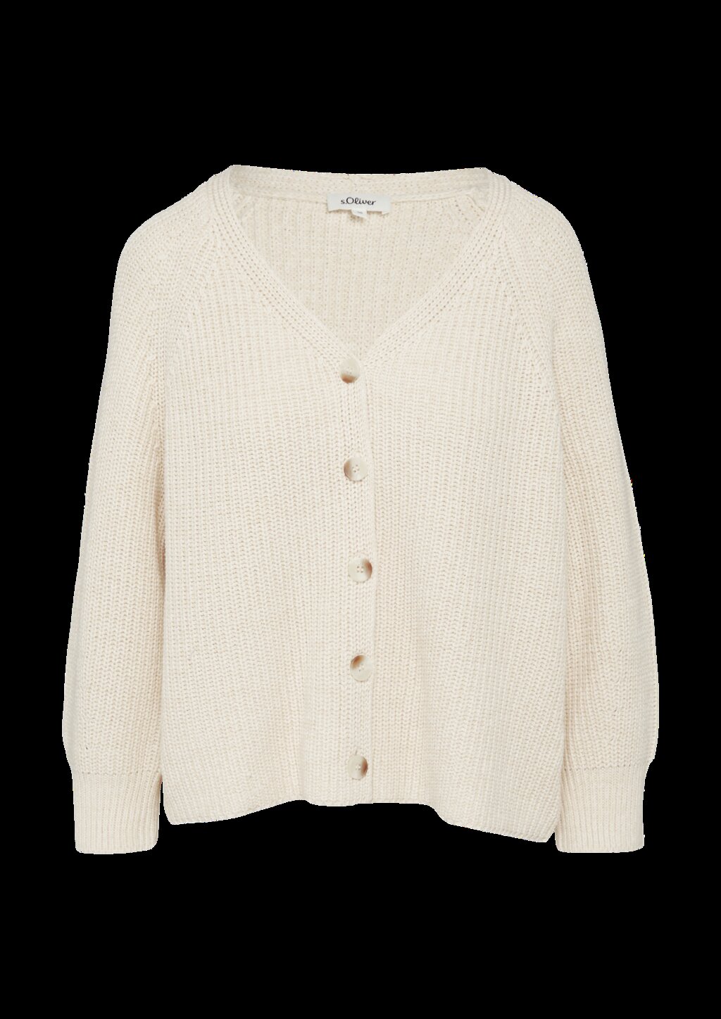 Strukturierter Cardigan im Relaxed Fit aus Baumwollmix