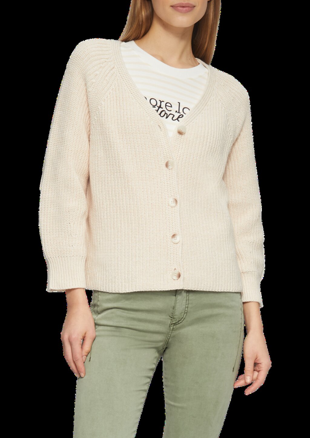 Strukturierter Cardigan im Relaxed Fit aus Baumwollmix