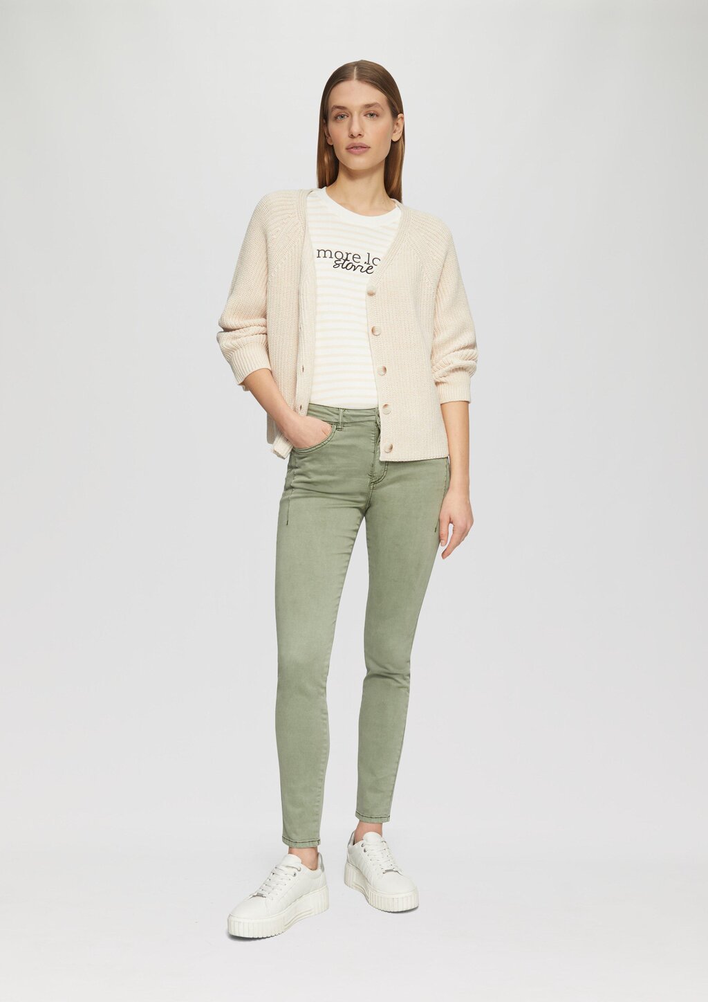 Strukturierter Cardigan im Relaxed Fit aus Baumwollmix