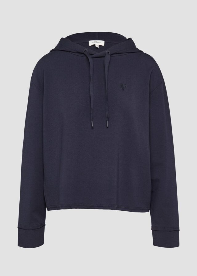 Weiches Kapuzen-Sweat mit Herz-Stickerei