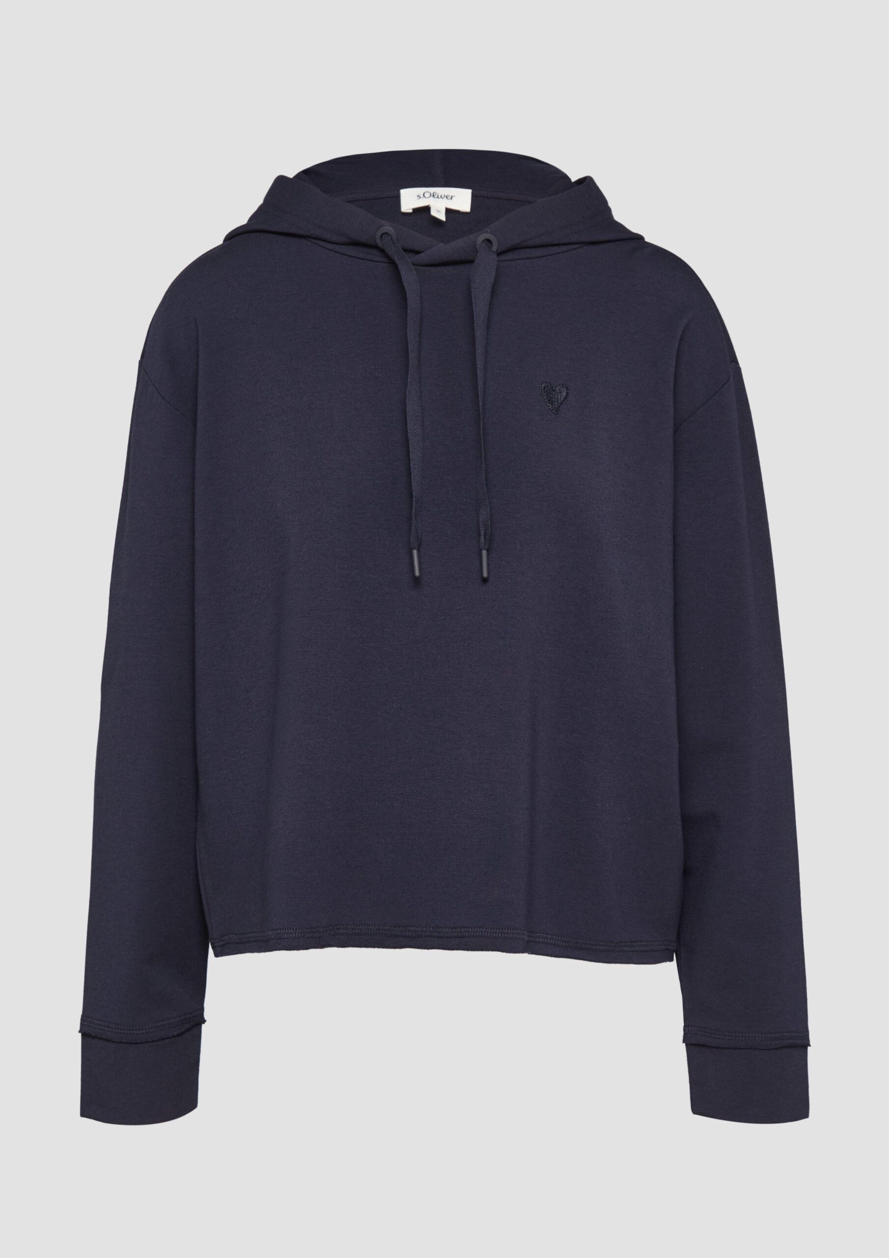 Weiches Kapuzen-Sweat mit Herz-Stickerei