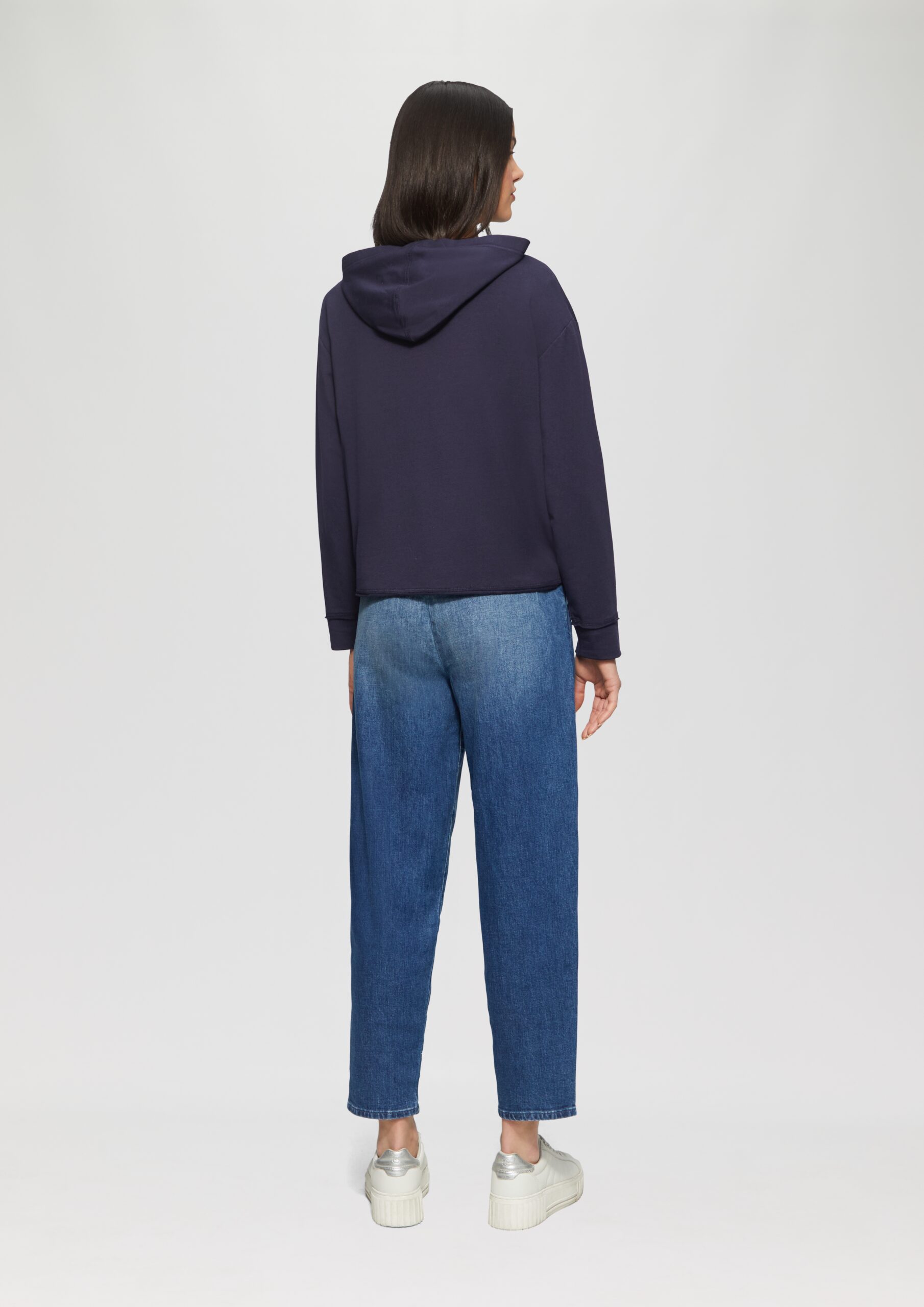 Weiches Kapuzen-Sweat mit Herz-Stickerei