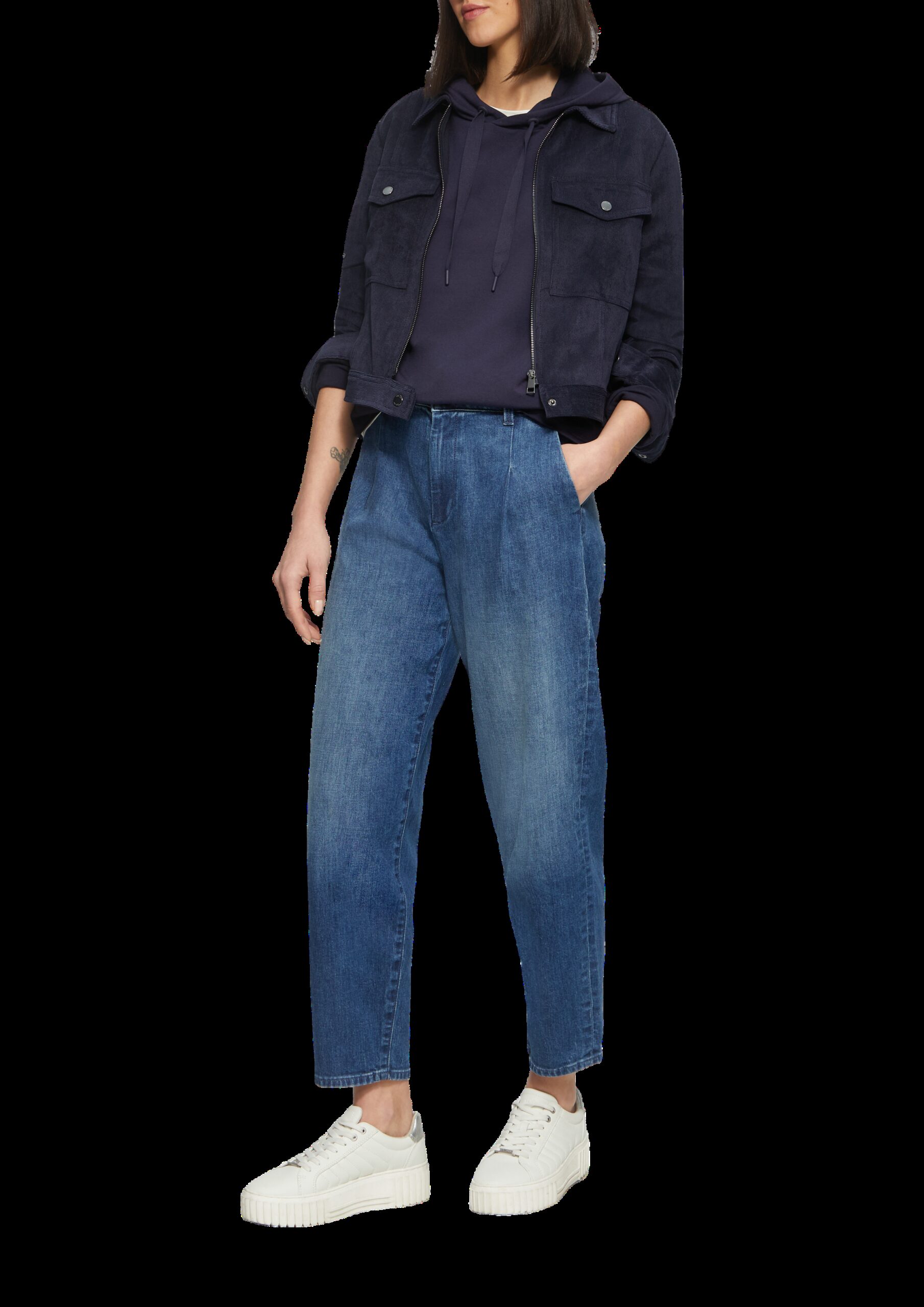 Weiches Kapuzen-Sweat mit Herz-Stickerei