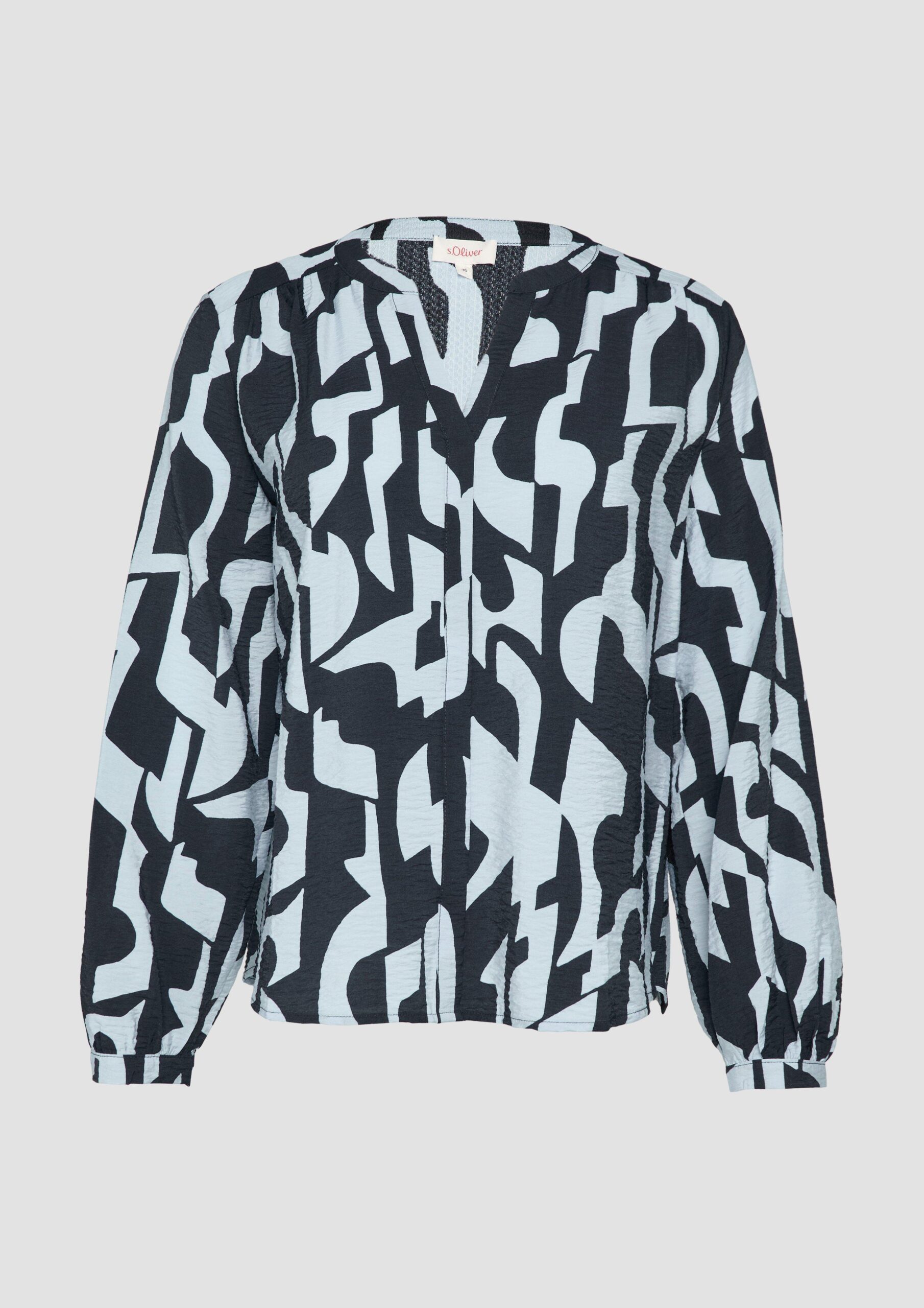 Bluse aus Viskosemix mit Raffung