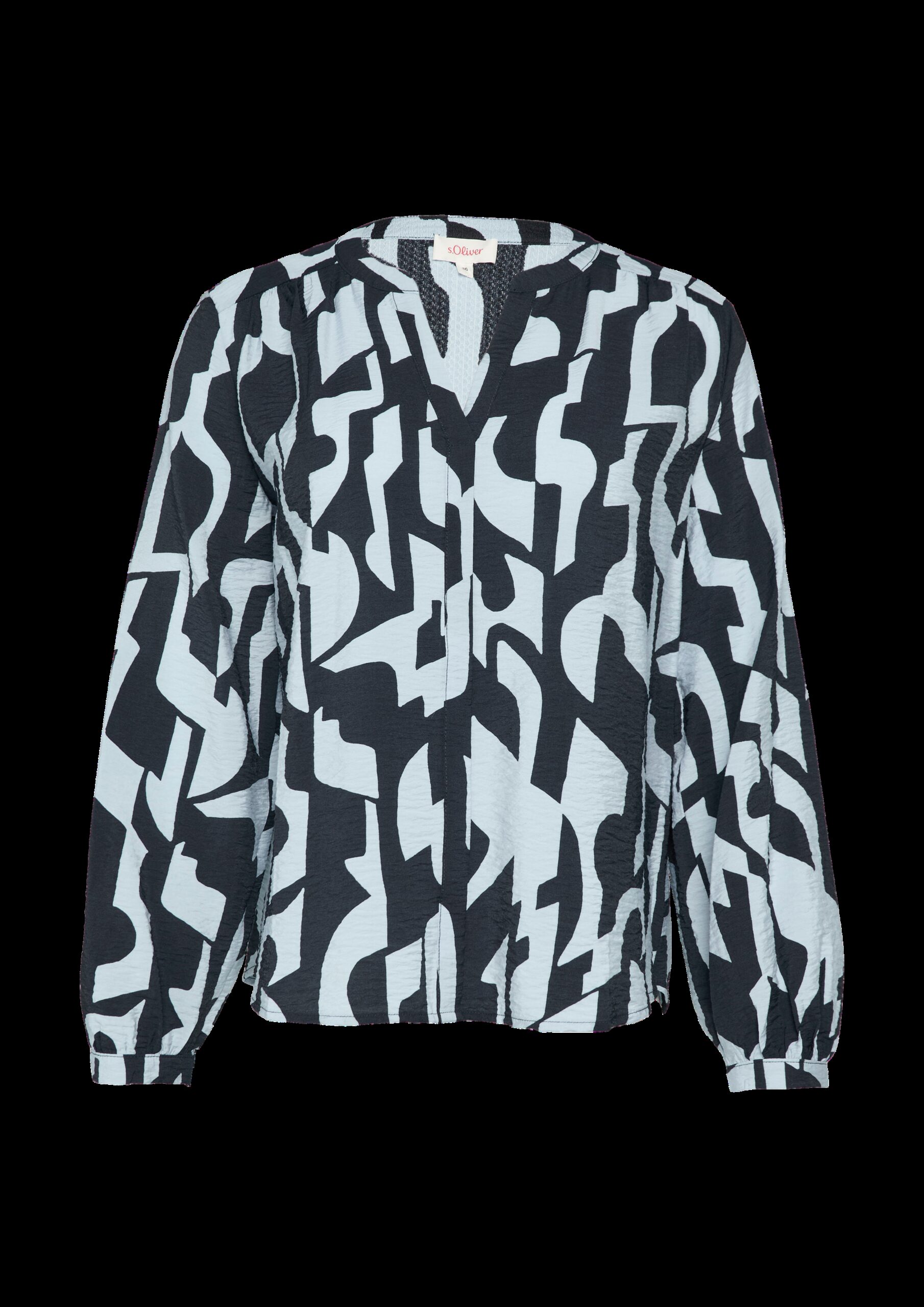 Bluse aus Viskosemix mit Raffung