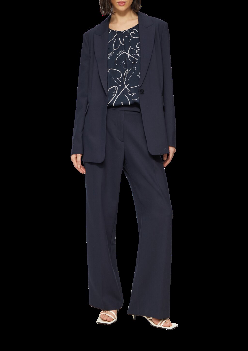 Leichte Satinbluse mit Schmuckkante