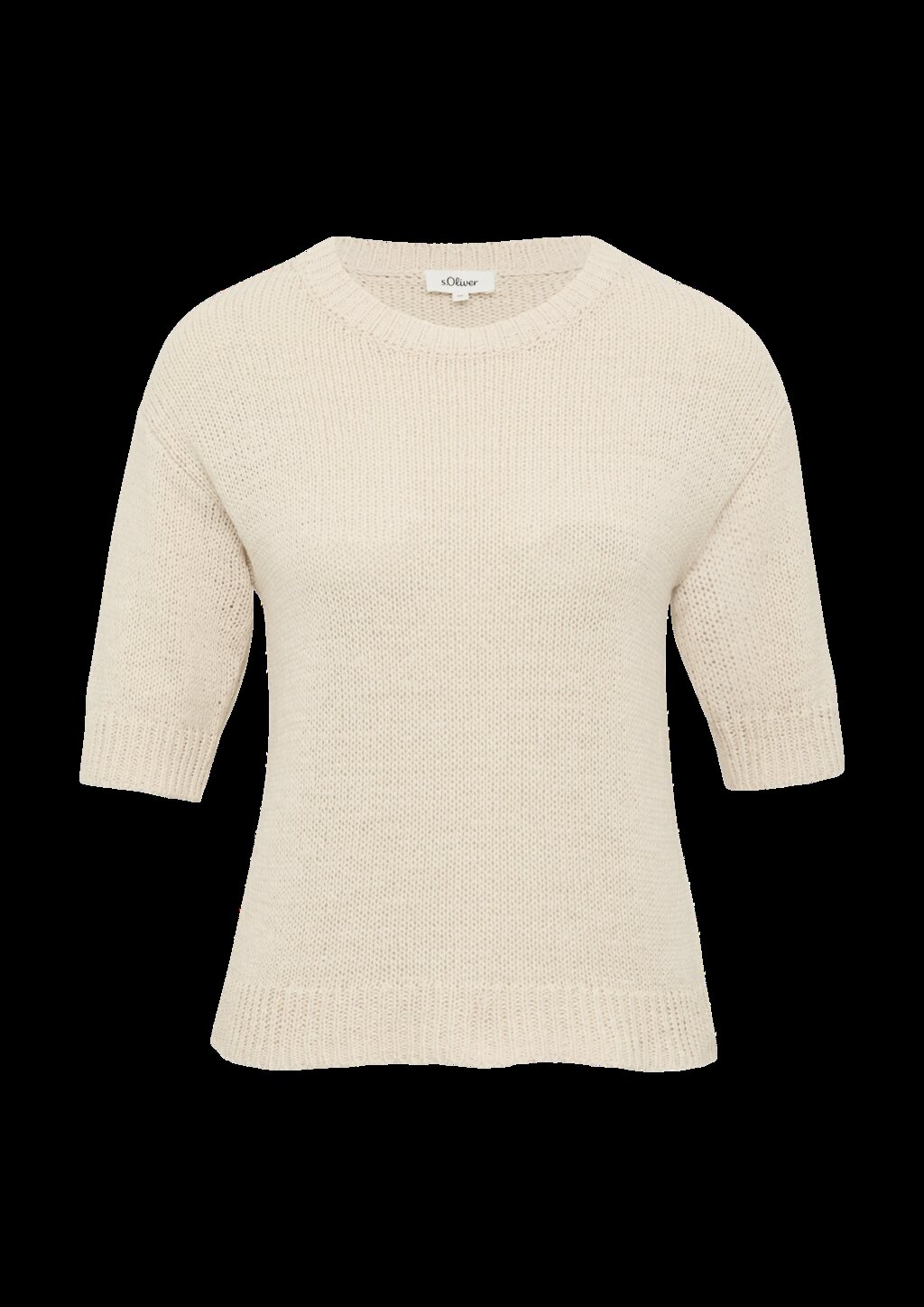 Strickpullover aus Bändchengarn mit 3/4-Ärmeln