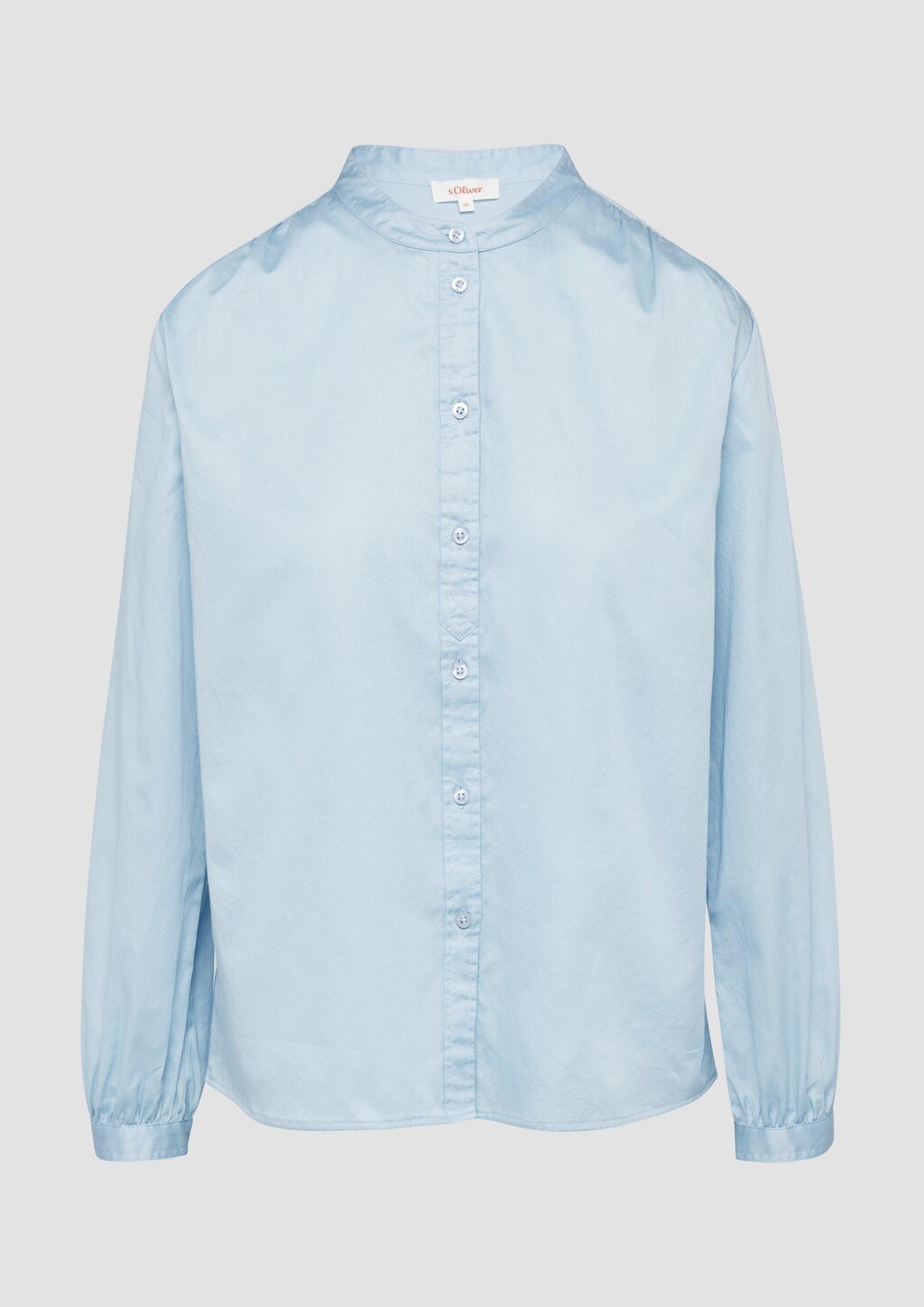 Satinbluse mit Raffungen