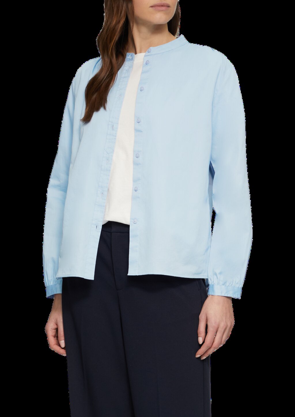 Satinbluse mit Raffungen