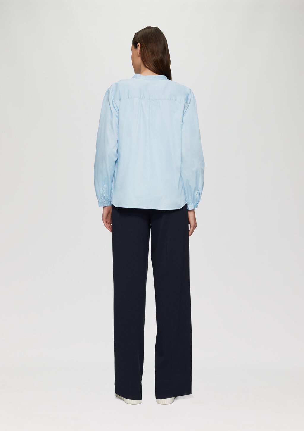 Satinbluse mit Raffungen