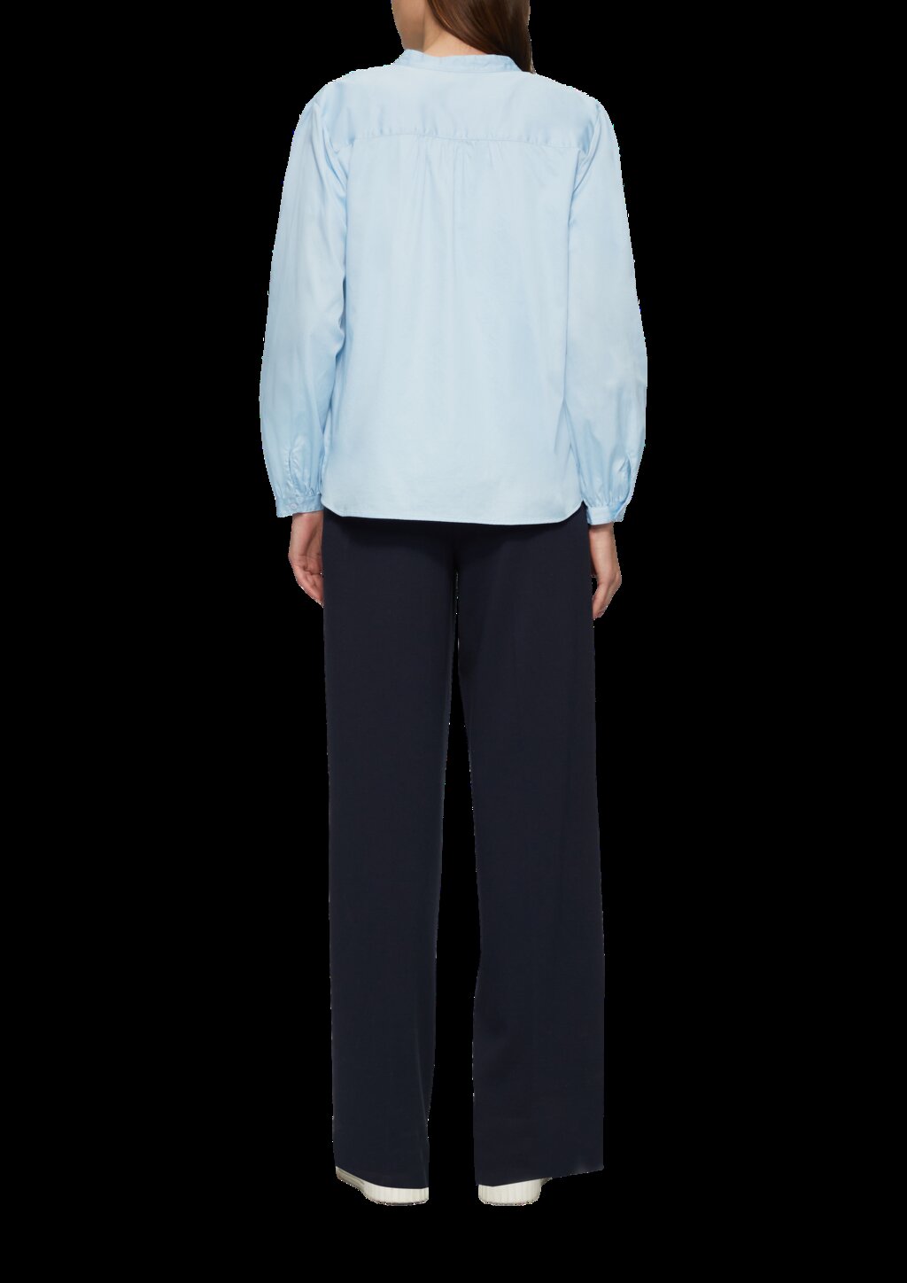 Satinbluse mit Raffungen