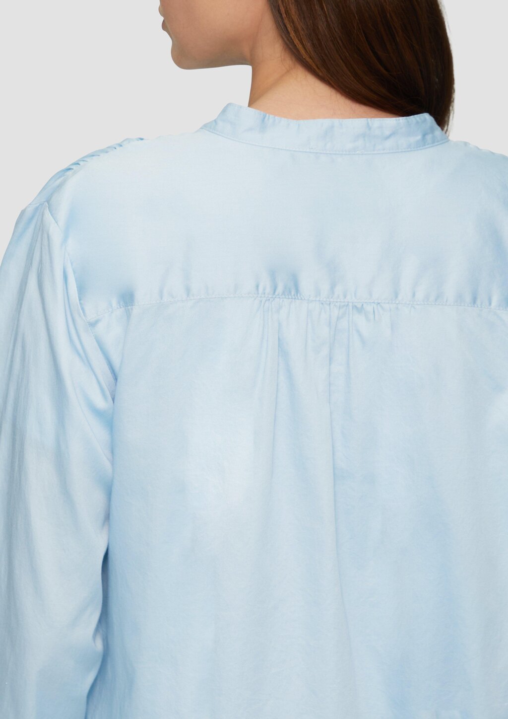 Satinbluse mit Raffungen