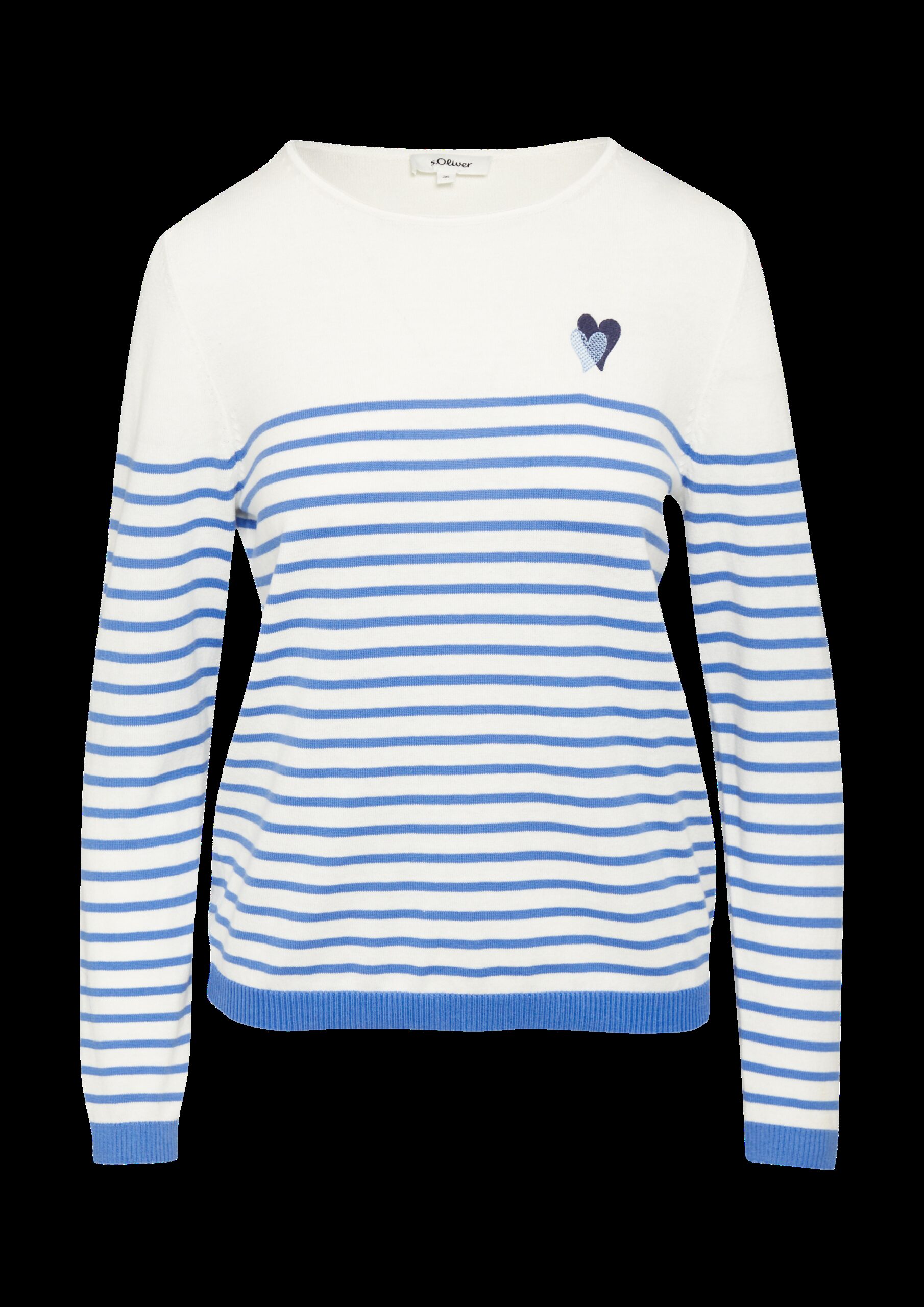 Strickpullover mit Herz-Stickerei