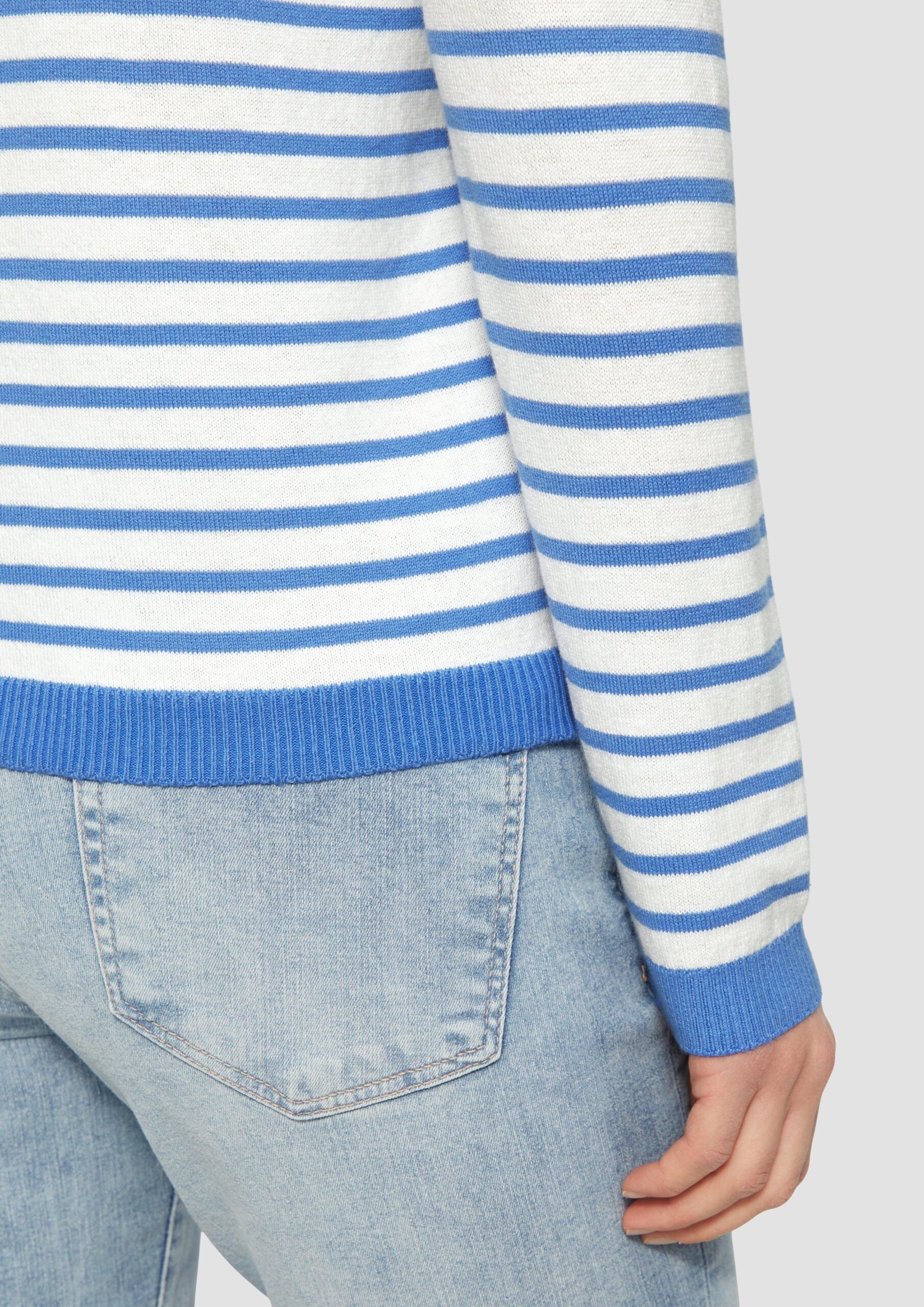 Strickpullover mit Herz-Stickerei