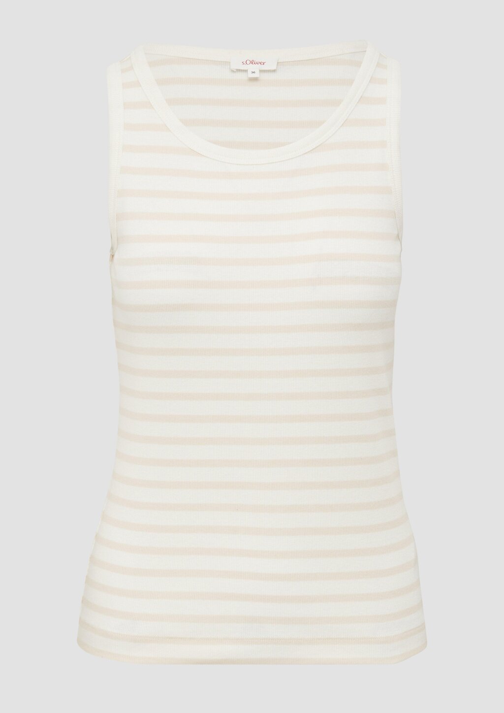 Slim-Fit-Top mit Rippstruktur