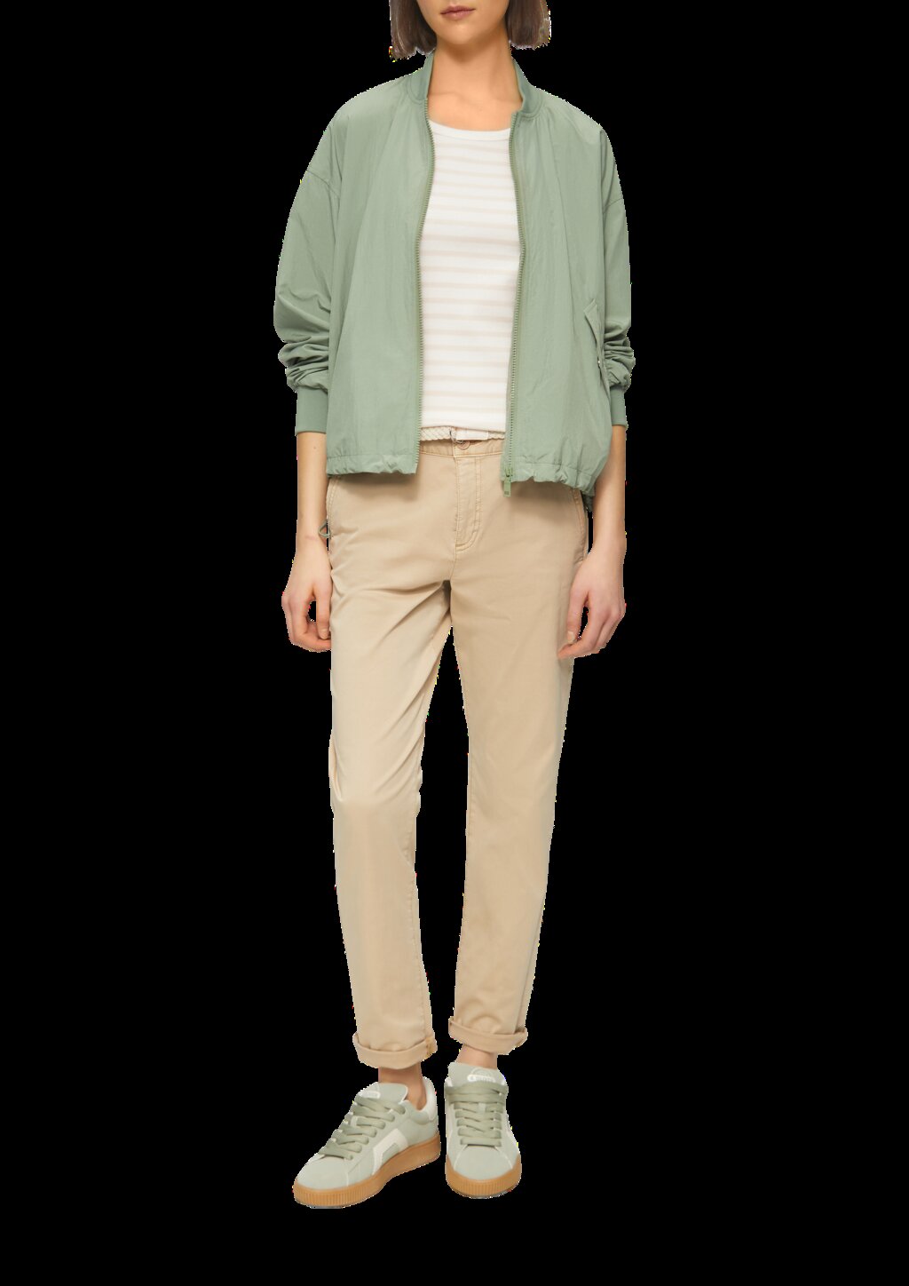 Slim-Fit-Top mit Rippstruktur