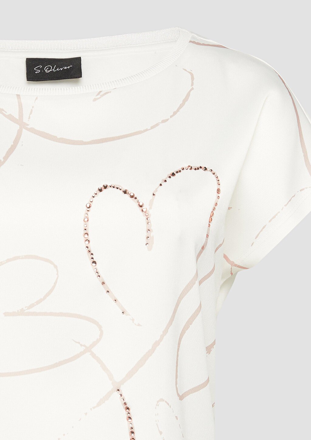 T-Shirt im Fabricmix mit Frontprint