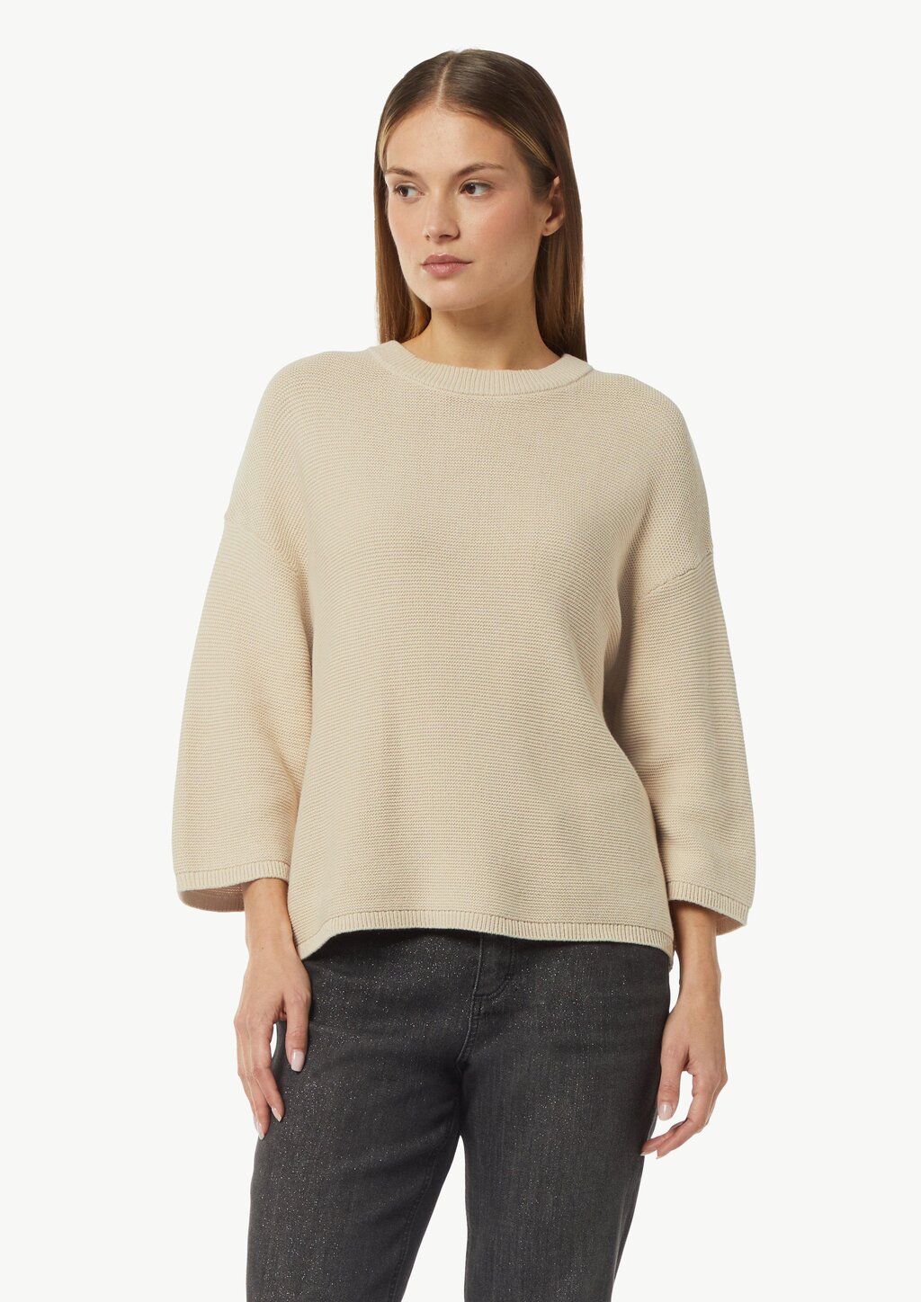 Strickpullover im Relaxed Fit mit 3/4-Ärmeln