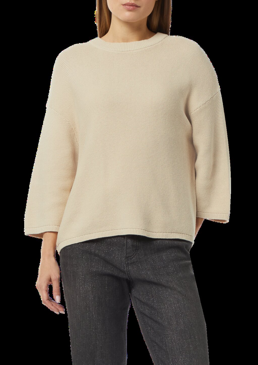 Strickpullover im Relaxed Fit mit 3/4-Ärmeln