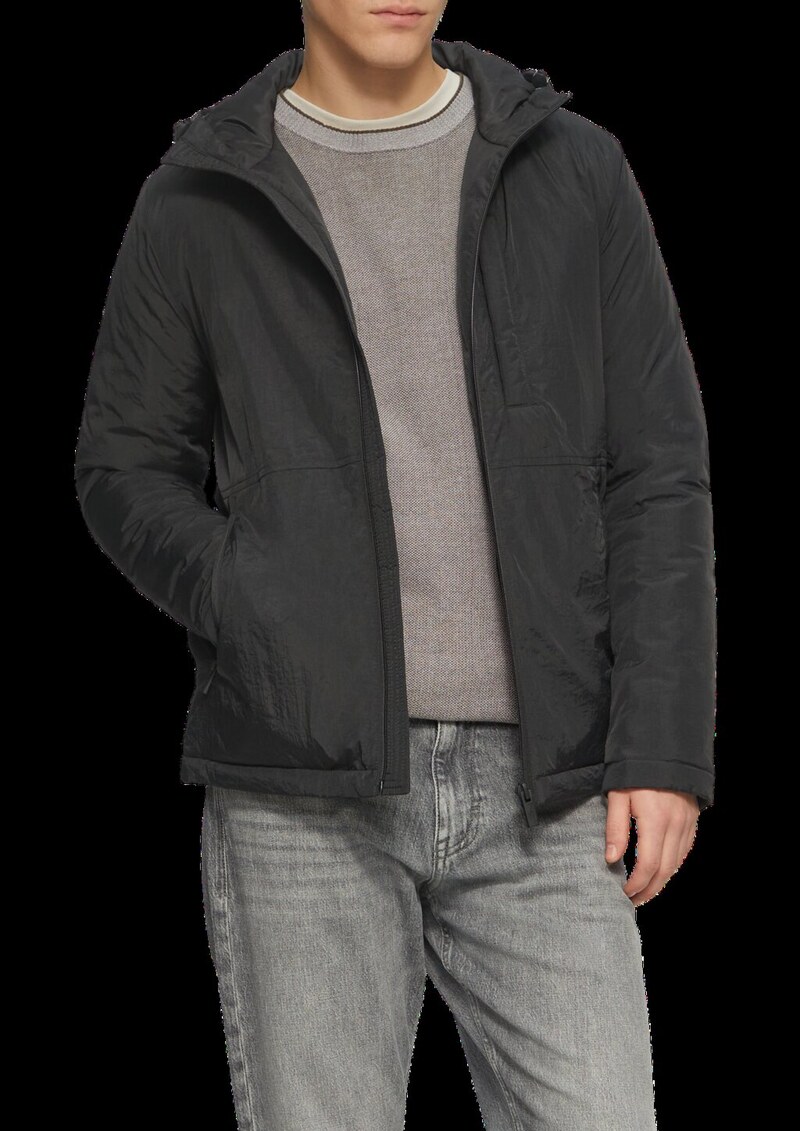 Wattierte Übergangsjacke mit Kapuze